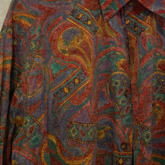 Claiborne Southwest Pattern Women’s Button Down Top Size Medium 🔥 - Picture 2 of 4